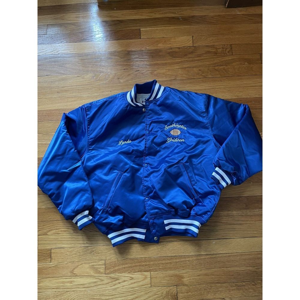 Southington Gridiron Football Varsity Jacket Vtg Blue‎ Size XL Connecticut Rare